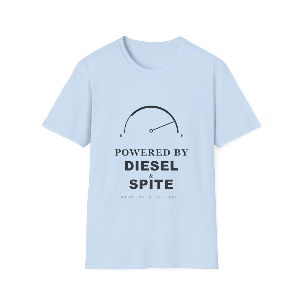 Diesel & Spite T-Shirt — "Powered by Diesel & Spite" Vintage Gauge Tee
