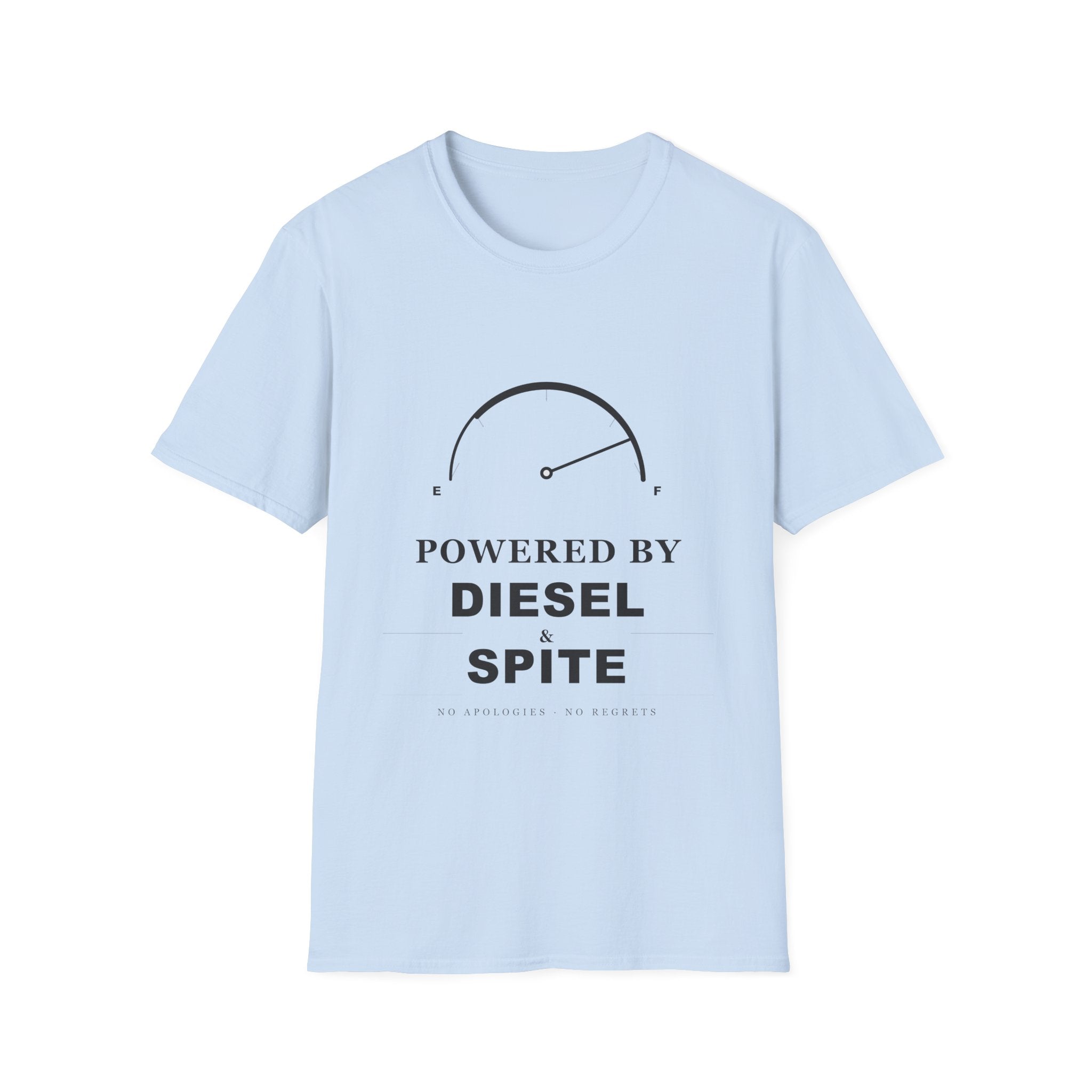 Diesel & Spite T-Shirt — "Powered by Diesel & Spite" Vintage Gauge Tee