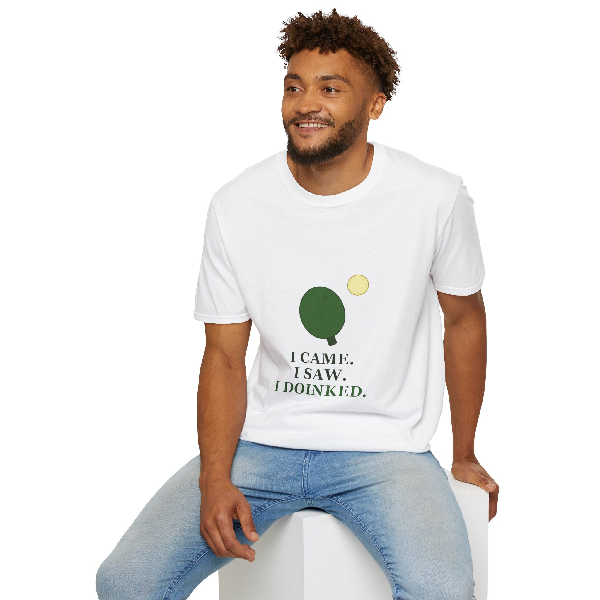 Pickle Ball Tee T-Shirt — "I Came. I Saw. I Doinked." Funny Picke Ball Shirt for Players