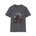 Medieval Knight Charging T-Shirt | Battle Scene, Armored Warrior