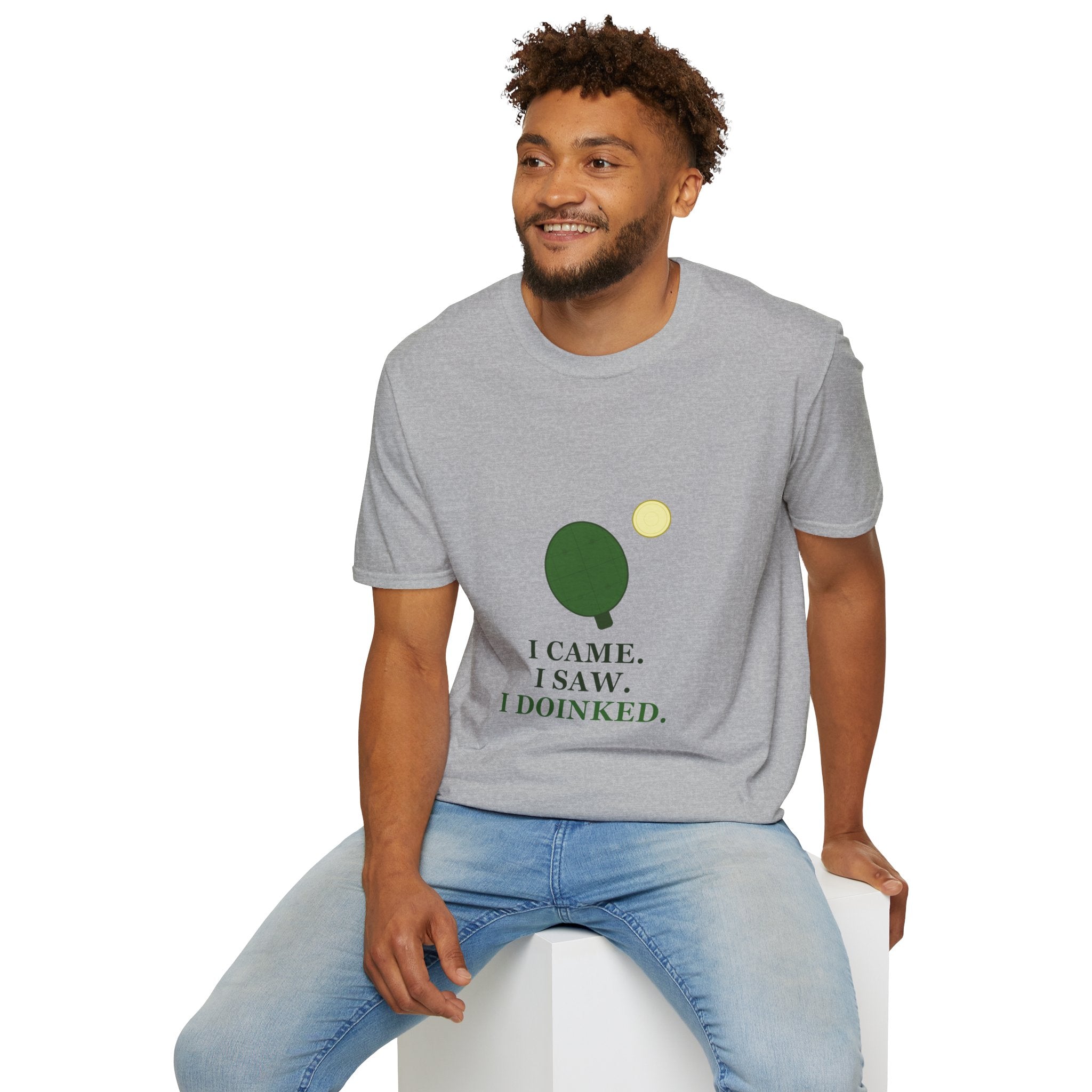 Pickle Ball Tee T-Shirt — "I Came. I Saw. I Doinked." Funny Picke Ball Shirt for Players