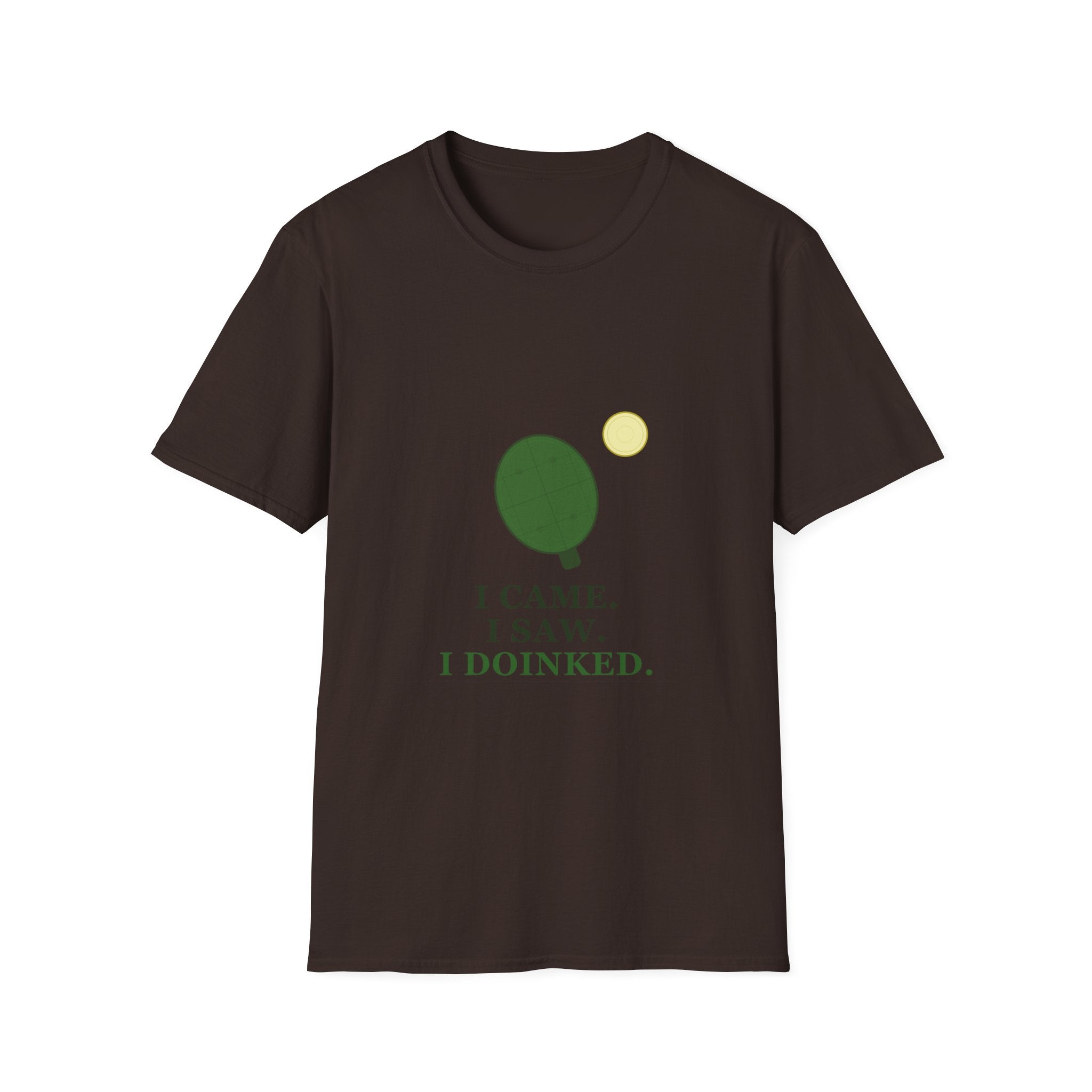 Pickle Ball Tee T-Shirt — "I Came. I Saw. I Doinked." Funny Picke Ball Shirt for Players