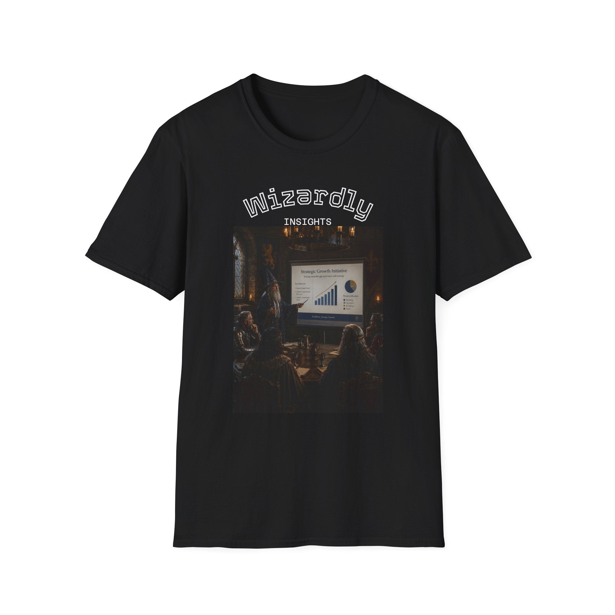 Wizardly Insights Tee — Business Pitch Graphic T-Shirt