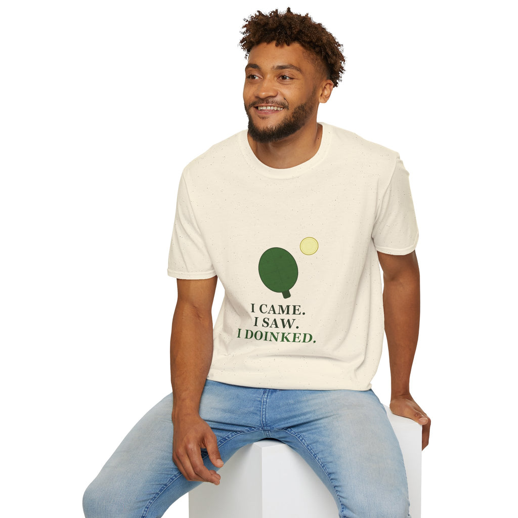Pickle Ball Tee T-Shirt — "I Came. I Saw. I Doinked." Funny Picke Ball Shirt for Players