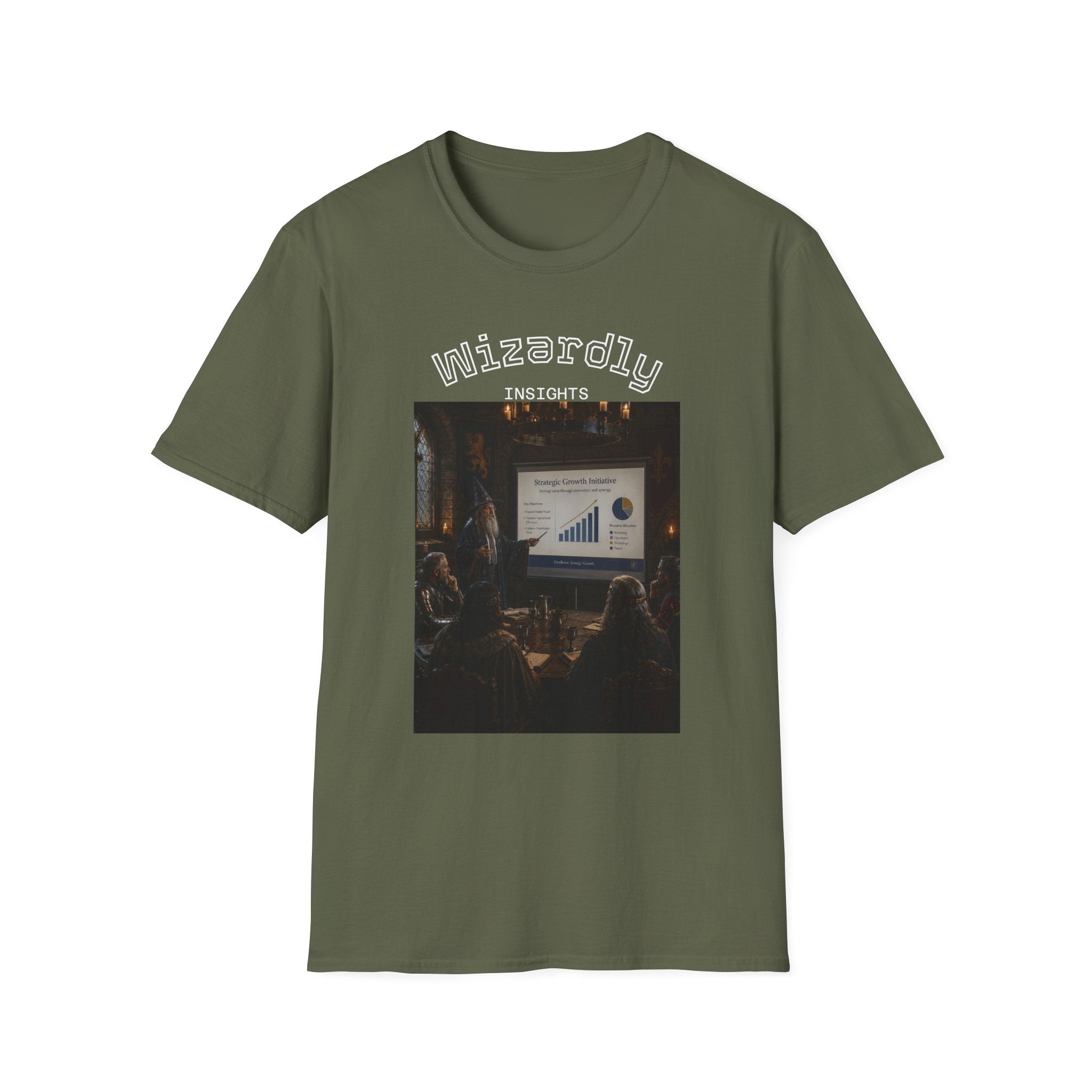 Wizardly Insights Tee — Business Pitch Graphic T-Shirt
