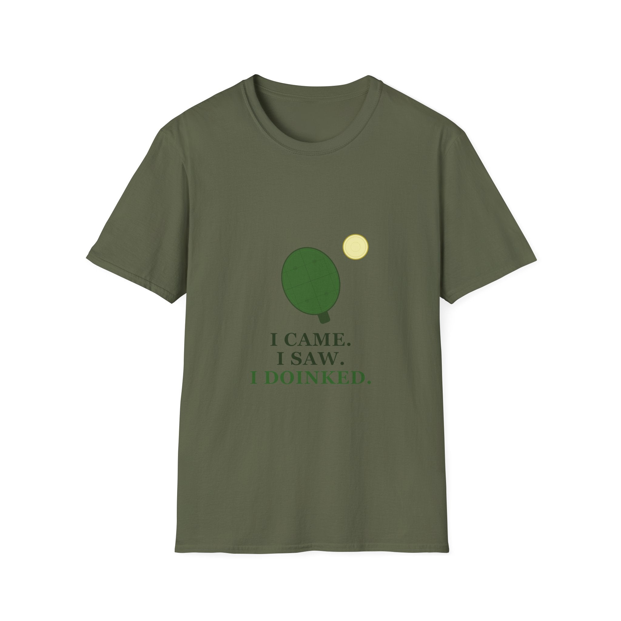 Pickle Ball Tee T-Shirt — "I Came. I Saw. I Doinked." Funny Picke Ball Shirt for Players