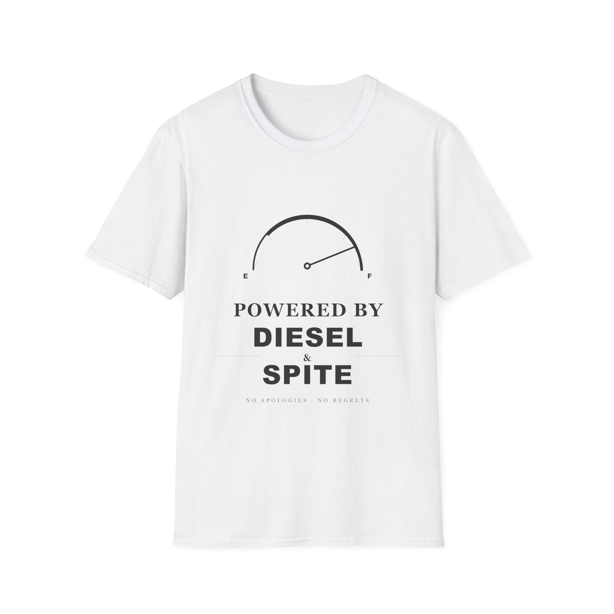 Diesel & Spite T-Shirt — "Powered by Diesel & Spite" Vintage Gauge Tee