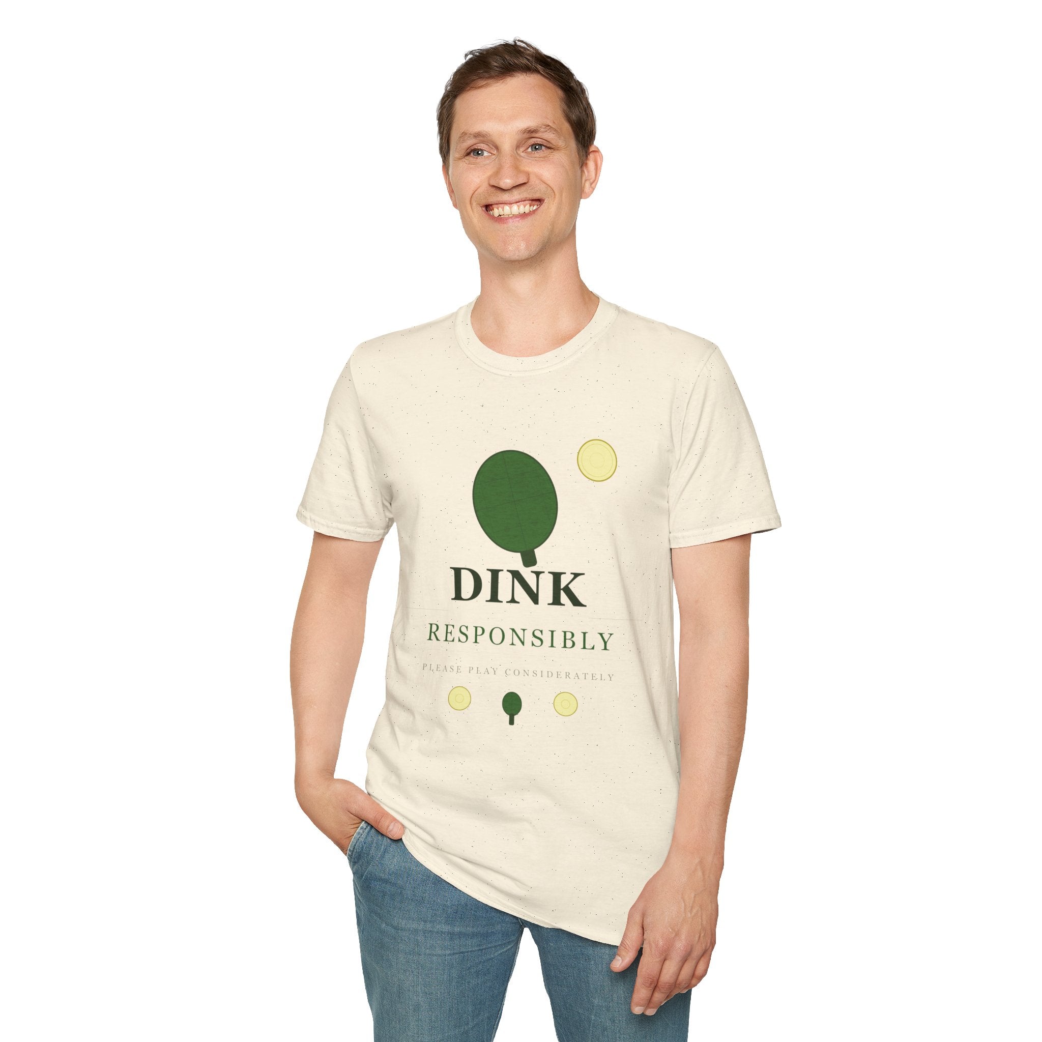 Dink Responsibly T-Shirt — Funny Pickleball Shirt for Players & Fans