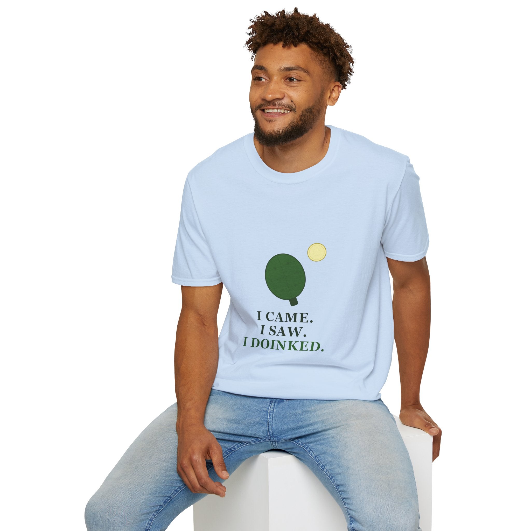Pickle Ball Tee T-Shirt — "I Came. I Saw. I Doinked." Funny Picke Ball Shirt for Players